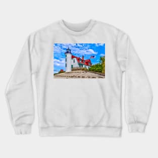 “Breezy Day at Point Betsie Lighthouse” Crewneck Sweatshirt